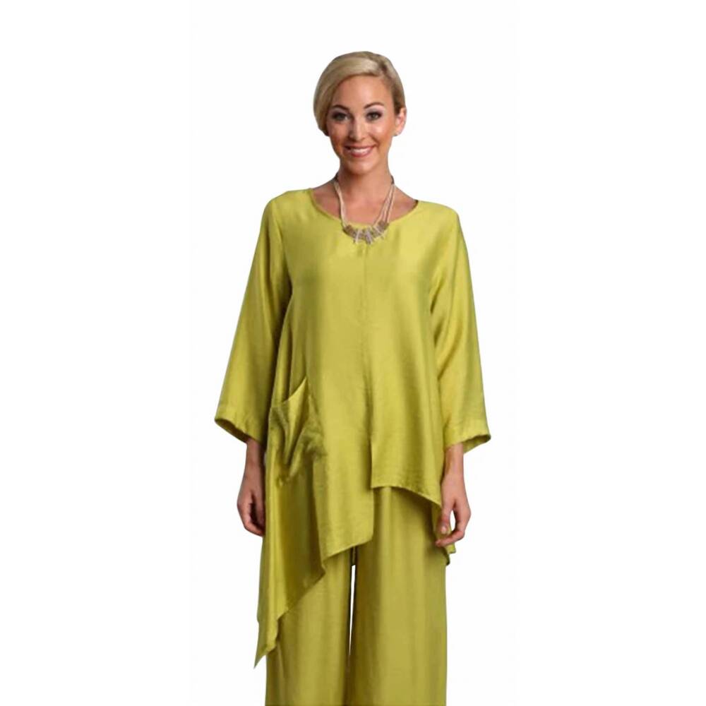 NEW CHALET ET CECI dakota silky woven top in green